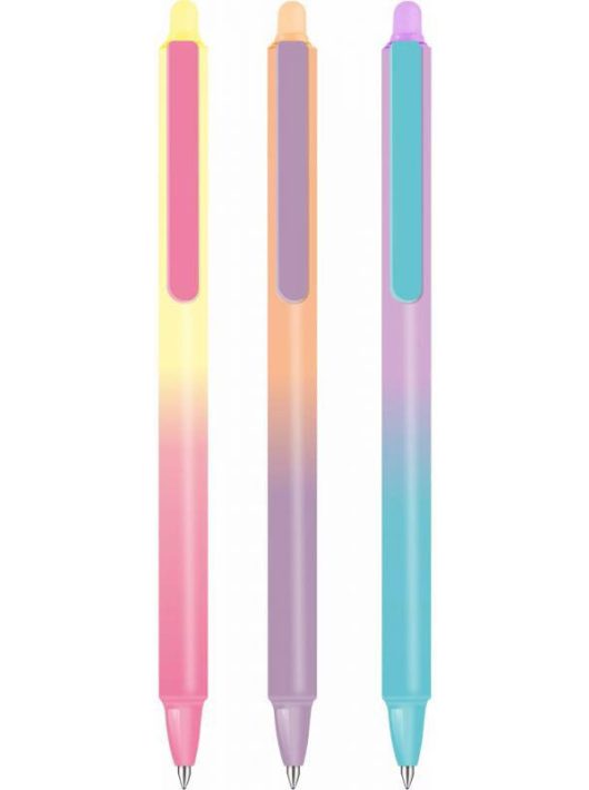 Radírozható golyóstoll, nyomógombos, Cool Pack Gradient Light, 2022, 3 féle szín