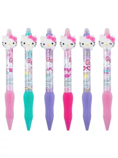   Radírozható golyóstoll, nyomógombos, Hello Kitty Pink, cicás, Colorino School, többféle