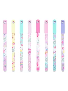   Radírozható golyóstoll, kupakos, Hello Kitty Pink, cicás, Colorino School, többféle