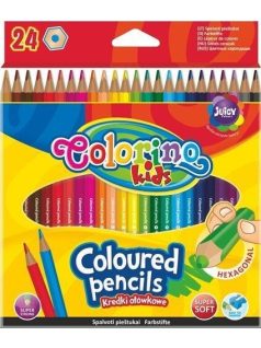   Színes ceruzakészlet 24 db-os, Colorino hexagonal, hatszög test