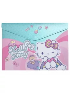   Irattartó tasak A/4, patentos, műanyag, CoolPack, Hello Kitty Pink