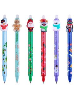  Radírozható golyóstoll, nyomógombos, Christmas, Colorino School, karácsonyi, többféle