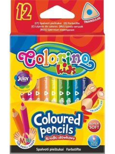   Színes ceruzakészlet 12 db-os, Colorino MINI trio, háromszög test