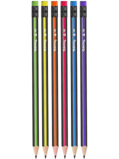   Grafitceruza HB radírral, Colorino School Stripes trio, háromszög test