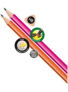   Grafitceruza HB radírral, Colorino School Neon trio, háromszög test