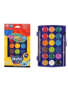 Vízfesték, 18 gombos, 28mm, Colorino