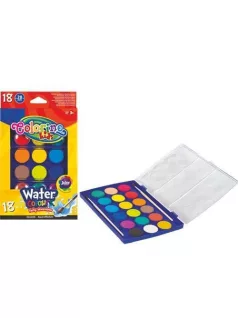 Vízfesték, 18 gombos, 28mm, Colorino