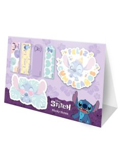   Stitch jegyzettömb-, jelölőcímke készlet, 6 db-os, asztali tartóval, Feliz Cumpleanos