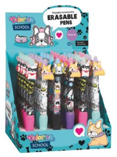 Radírozható golyóstoll, nyomógombos, Bulldog, Colorino School