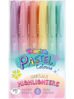   Szövegkiemelő készlet, 6 db-os, Colorino, pasztell színek