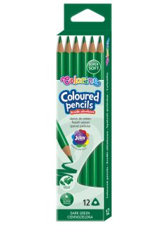 Színes ceruza, Colorino, háromszög test, sötétszöld