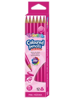 Színes ceruza, Colorino, háromszög test, rózsaszín
