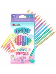   Színes ceruzakészlet 12/24, DUO (kétvégű), Colorino, pasztell, kerek