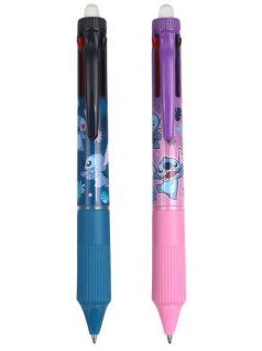   Radírozható golyóstoll, 4 színű, CoolPack, Stitch, kék vagy rózsaszín
