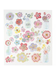 Matrica, tavaszi virágok, 15x17cm