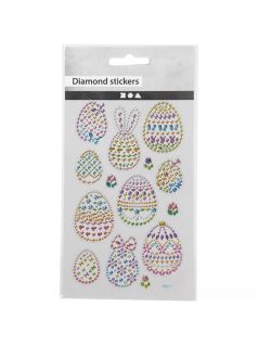 Gyémánt matrica, húsvéti tojások, 10x16cm
