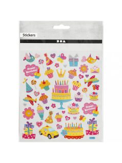 Matrica, szülinapos, 15x17cm