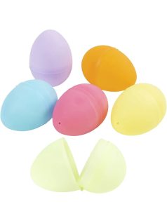 Tojások, műanyag, tölthető, 12 db/csomag, 6cm-es