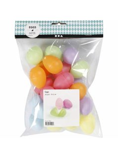 Tojások, műanyag, tölthető, 24 db/csomag, 4,5cm-es