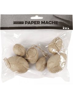 Húsvéti papírmasé tojások, 6 db/csomag, 3-4-5 cm-es