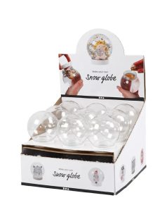 Hógömb, üres, tölthető, műanyag, 8,5x8cm