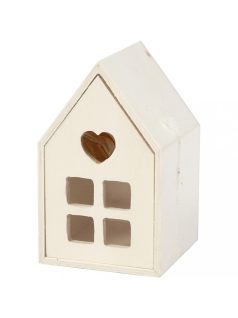 Fa házikó, dekorálható, 10,8x6,8cm