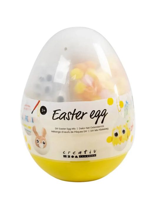 Húsvéti kreatív szett tojás formájú műanyag tartóban