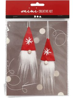Mini karácsonyi kreatív szett, karácsonyi törpe díszek