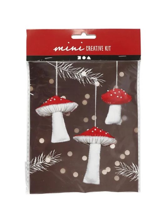 Mini karácsonyi kreatív szett, gombák