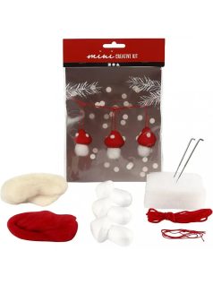 Mini karácsonyi kreatív szett, kicsi gombák