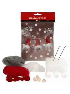 Mini karácsonyi kreatív szett, manók