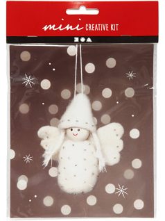 Mini karácsonyi kreatív szett, angyalka dísz