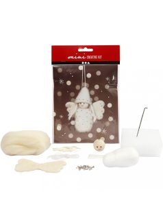 Mini karácsonyi kreatív szett, angyalka dísz