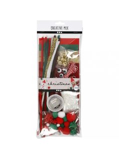   Kreatív csomag (színes papír, dekorgumi, mozgó szemek, pom-pom, zsenília, stb.), karácsonyi