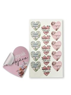   Ajándékkísérő matrica, "Anyák napjára", 15 db/ív