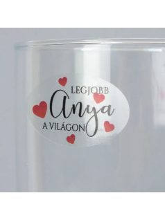   Ajándékkísérő matrica, Anyák napjára, átlátszó, 24 db/ív