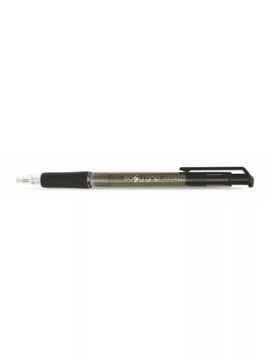 Golyóstoll, Flexoffice EasyGrip, fekete, 0,4 mm, nyomógombos