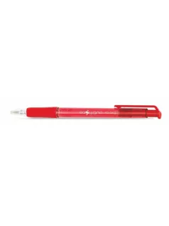   Golyóstoll, Flexoffice EasyGrip, piros, 0,4 mm, nyomógombos