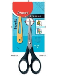 Olló, iskolai, 13 cm, Maped Genius élvédővel