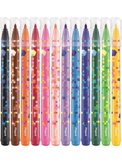   Filctoll készlet 12 db-os, 2,8 mm, kimosható, Maped Pixel Party