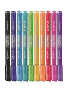   Filctoll készlet 10 db-os, 2,8 mm, kimosható, Maped Color Peps Glitter, csillámos
