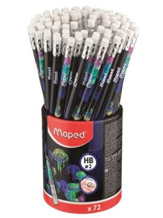   Grafitceruza HB, radírral, Maped Deepsea Paradise, háromszög test, kétféle minta