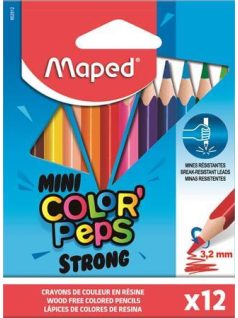   Színes ceruzakészlet 12 db-os, Maped Mini Color Peps Strong, háromszög test