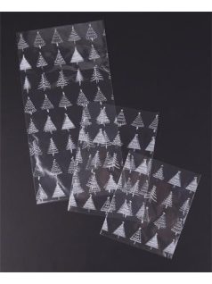 Celofán tasak, 180x450mm, 10 db/csomag, karácsonyi mintás