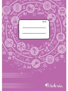 Victoria tűzött füzet A/5, 16 lap hangjegy