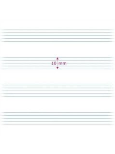 Victoria tűzött füzet A/5, 16 lap hangjegy