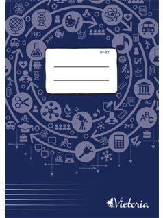 Victoria tűzött füzet A/4, 32 lap (81-32) vonalas