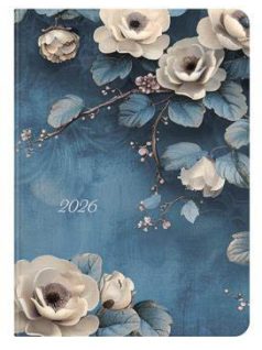   Toptimer határidőnapló, B/6, napi tervező, 2026, Joy, fehér rózsa