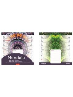   Toptimer mágneses, kétheti tervezőnaptár, 22x22cm, 2026, mandala
