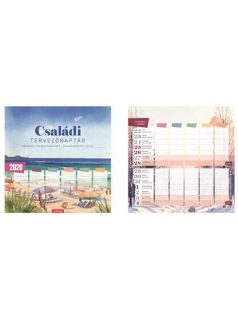   Toptimer mágneses, kétheti tervezőnaptár, 22x22cm, 2026, családi tervező, pasztell